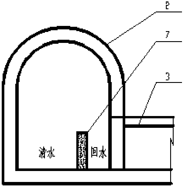 A valley-type tailings pond flood drainage system