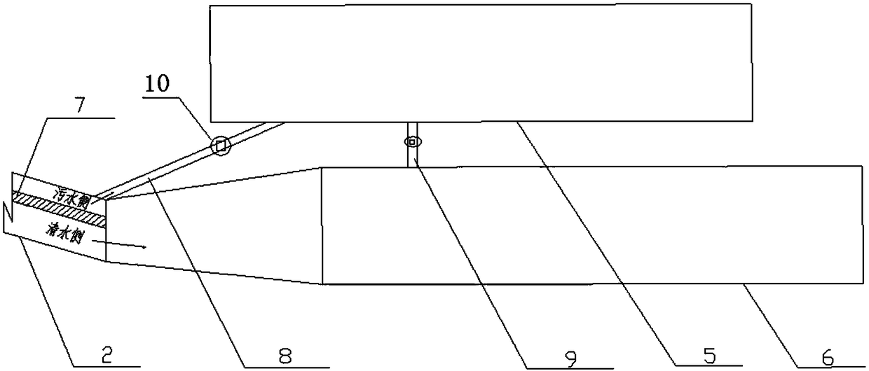 A valley-type tailings pond flood drainage system