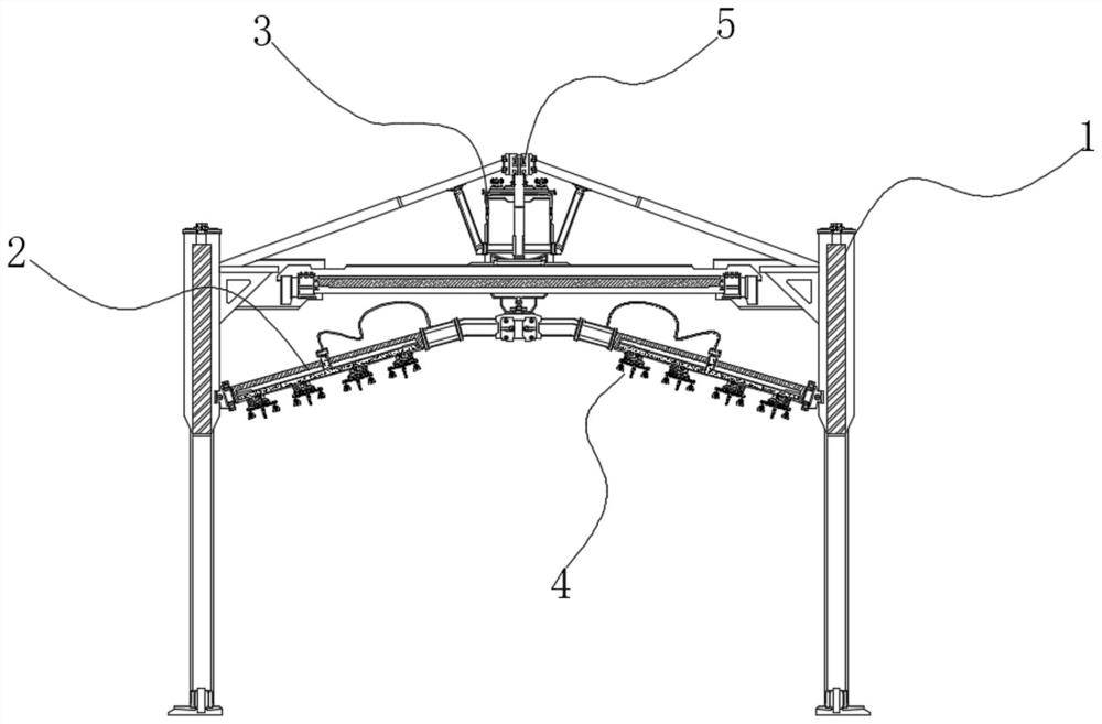 A water-retaining agent spraying device for soil restoration of small miscellaneous grains