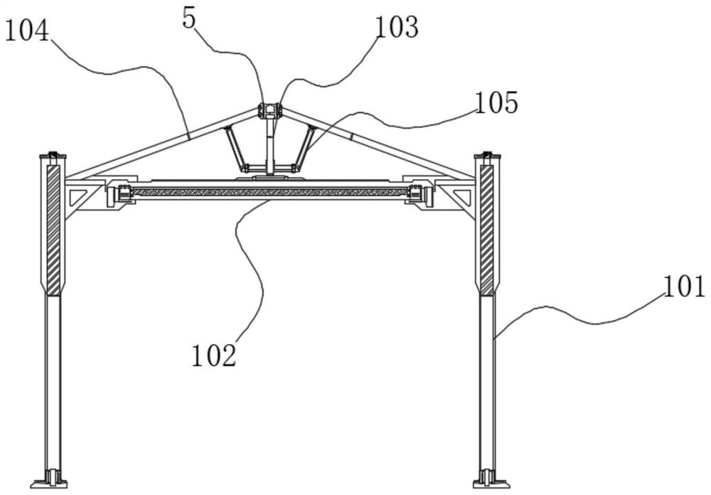 A water-retaining agent spraying device for soil restoration of small miscellaneous grains