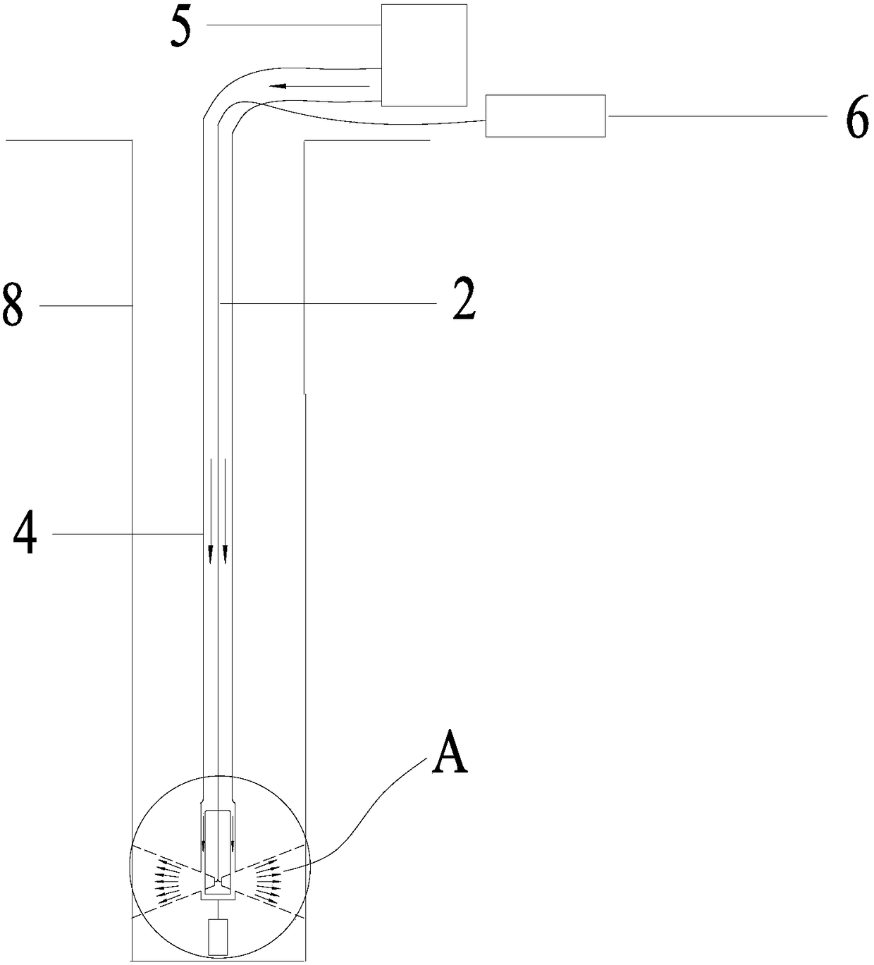 A high-temperature blasthole temperature measuring device and a high-temperature blasthole temperature measurement method
