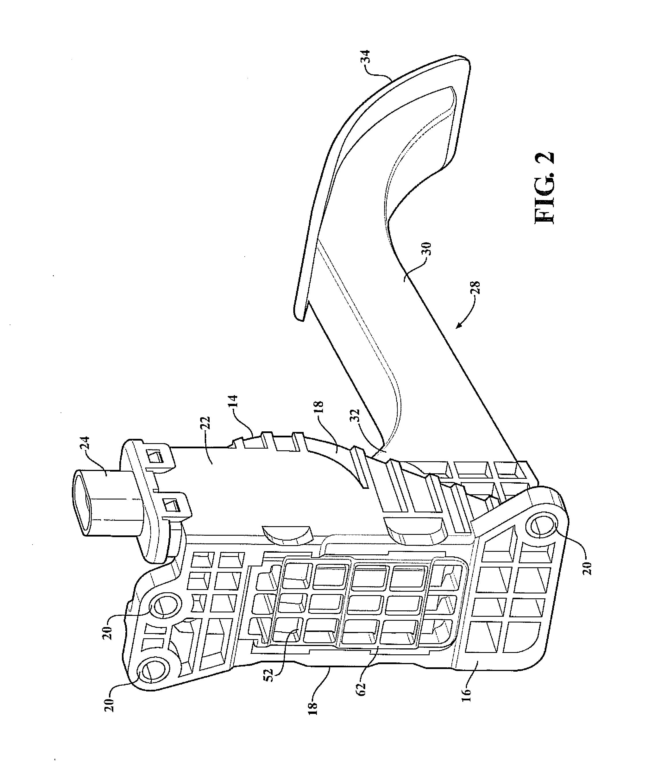 Electronic throttle control pedal assembly with hysteresis