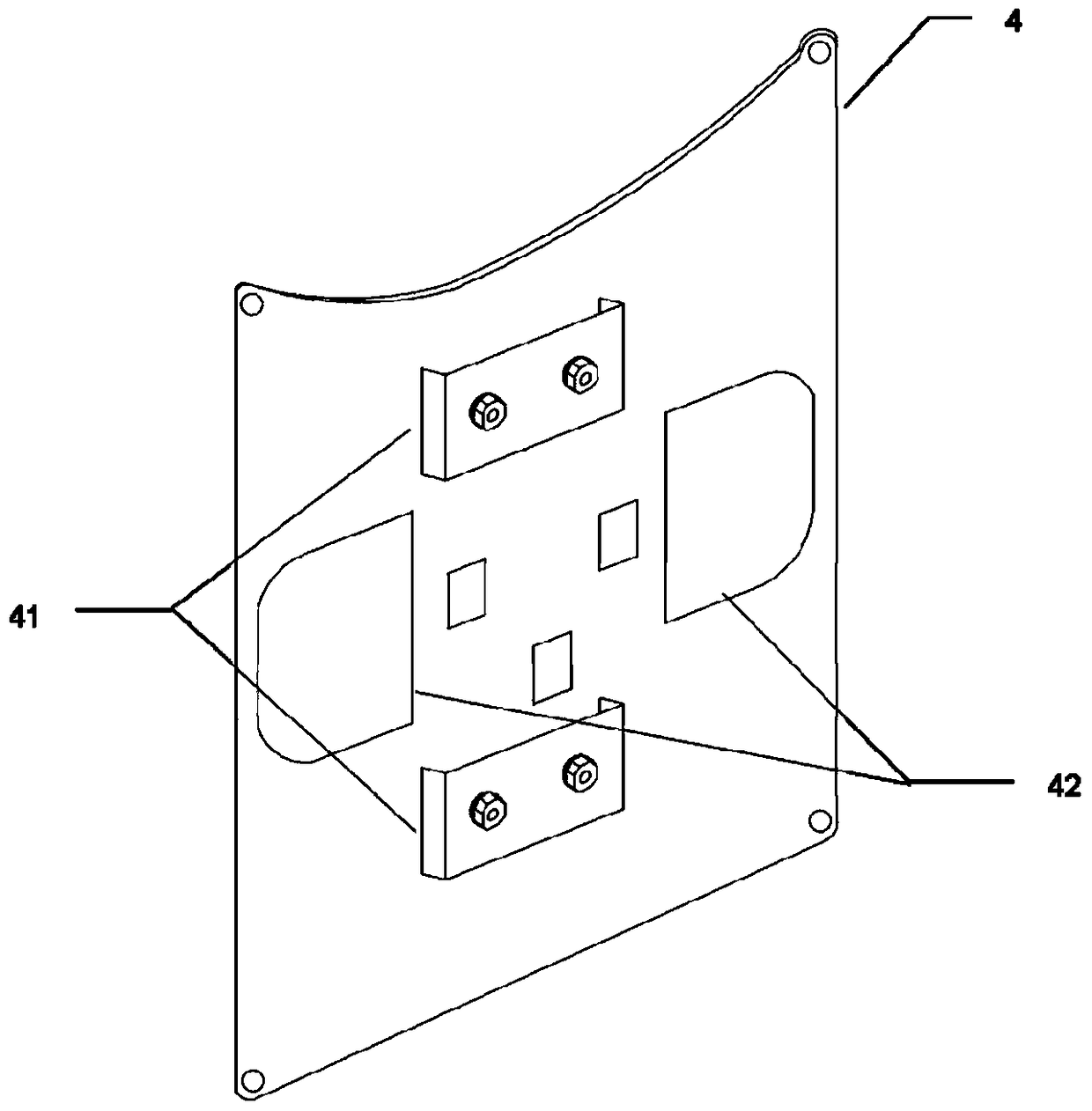 Universal speaker wall mount for audio-visual machinery control system