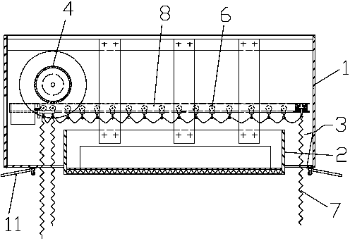 Hidden type electrical mosquito net with rails