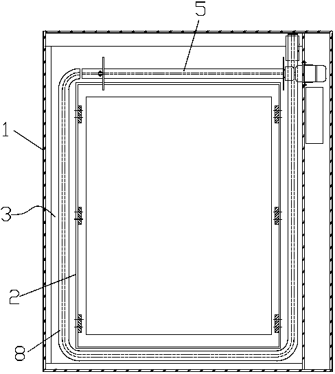 Hidden type electrical mosquito net with rails