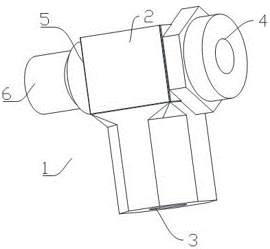 Water flow pipe anti-torque buffer of marble grinding machine