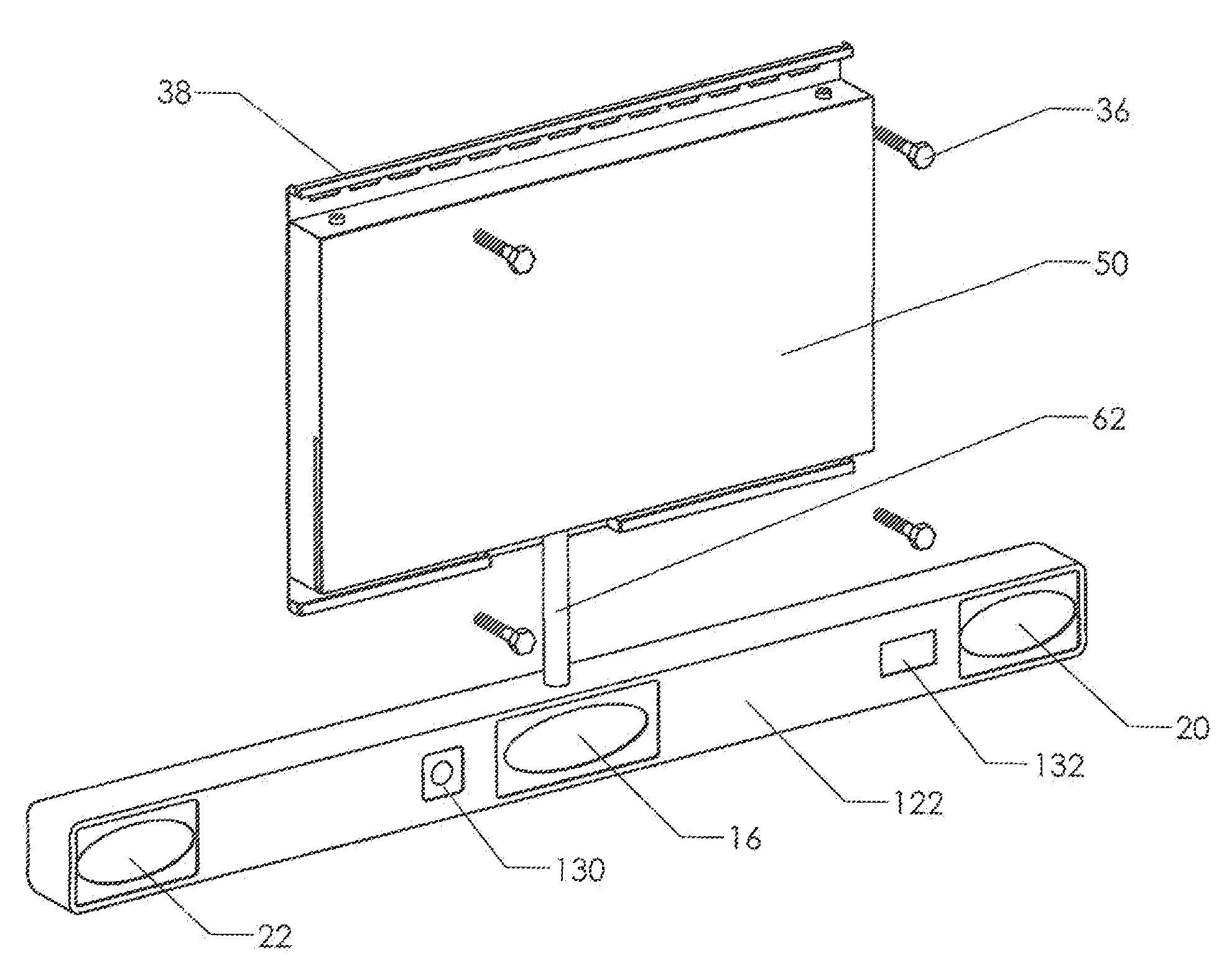 Integrated Television Mount and Audio System