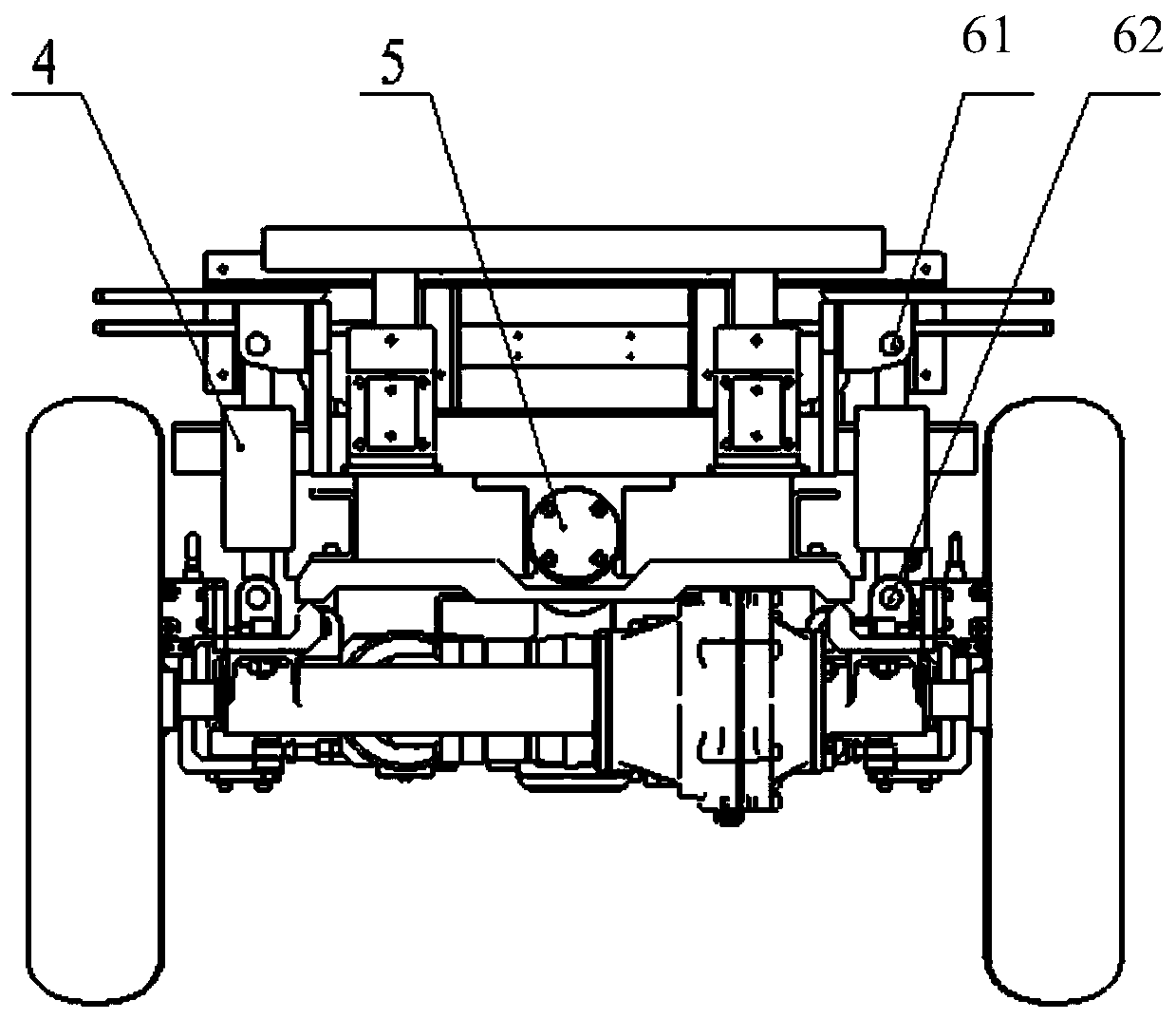 Four-wheel mobile robot chassis and four-wheel mobile robot