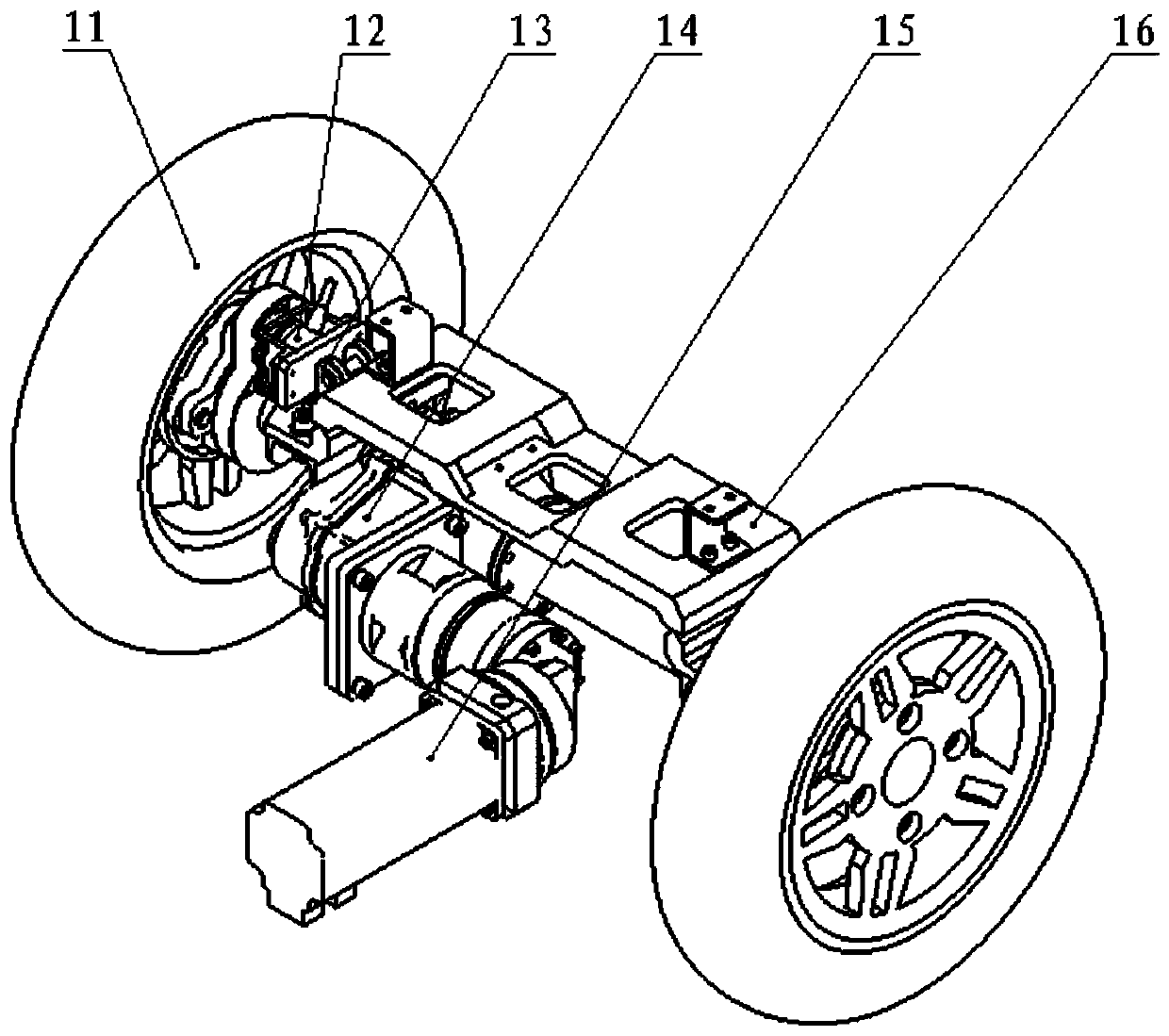 Four-wheel mobile robot chassis and four-wheel mobile robot