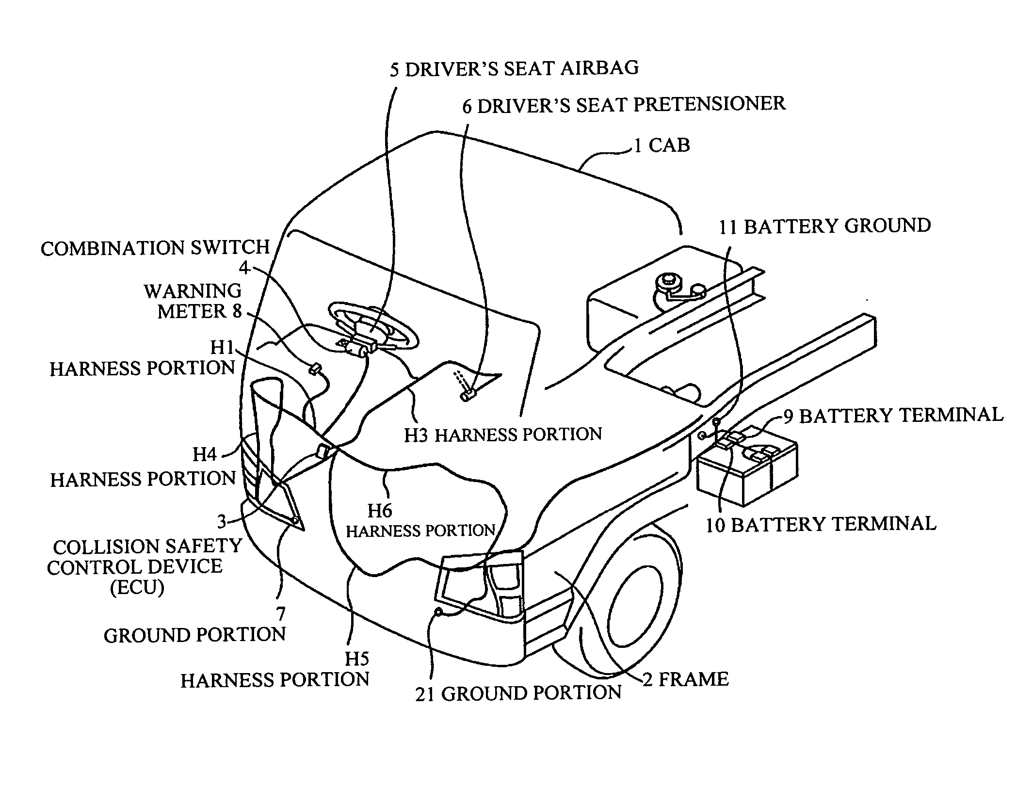 Collision safety control device