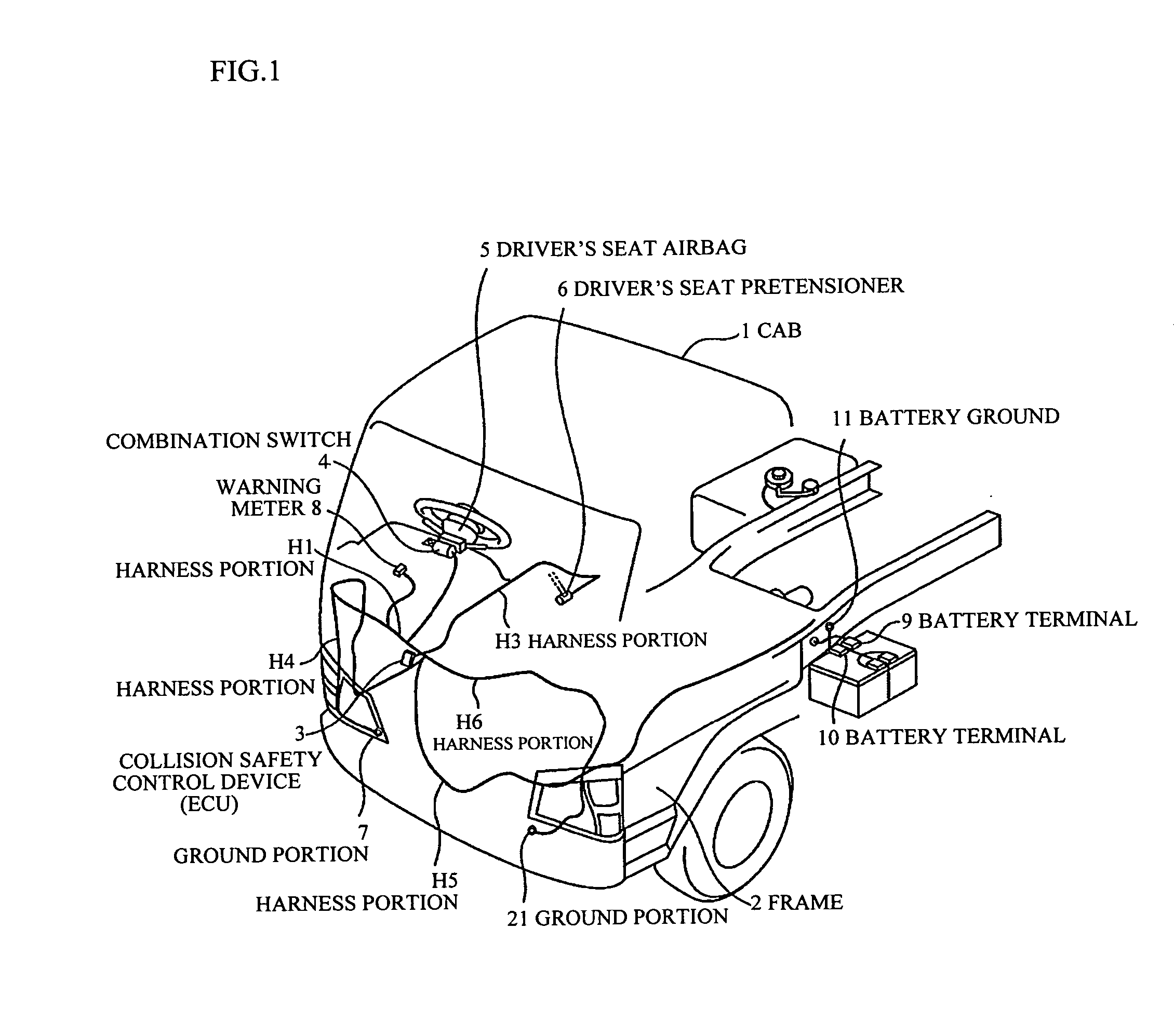Collision safety control device