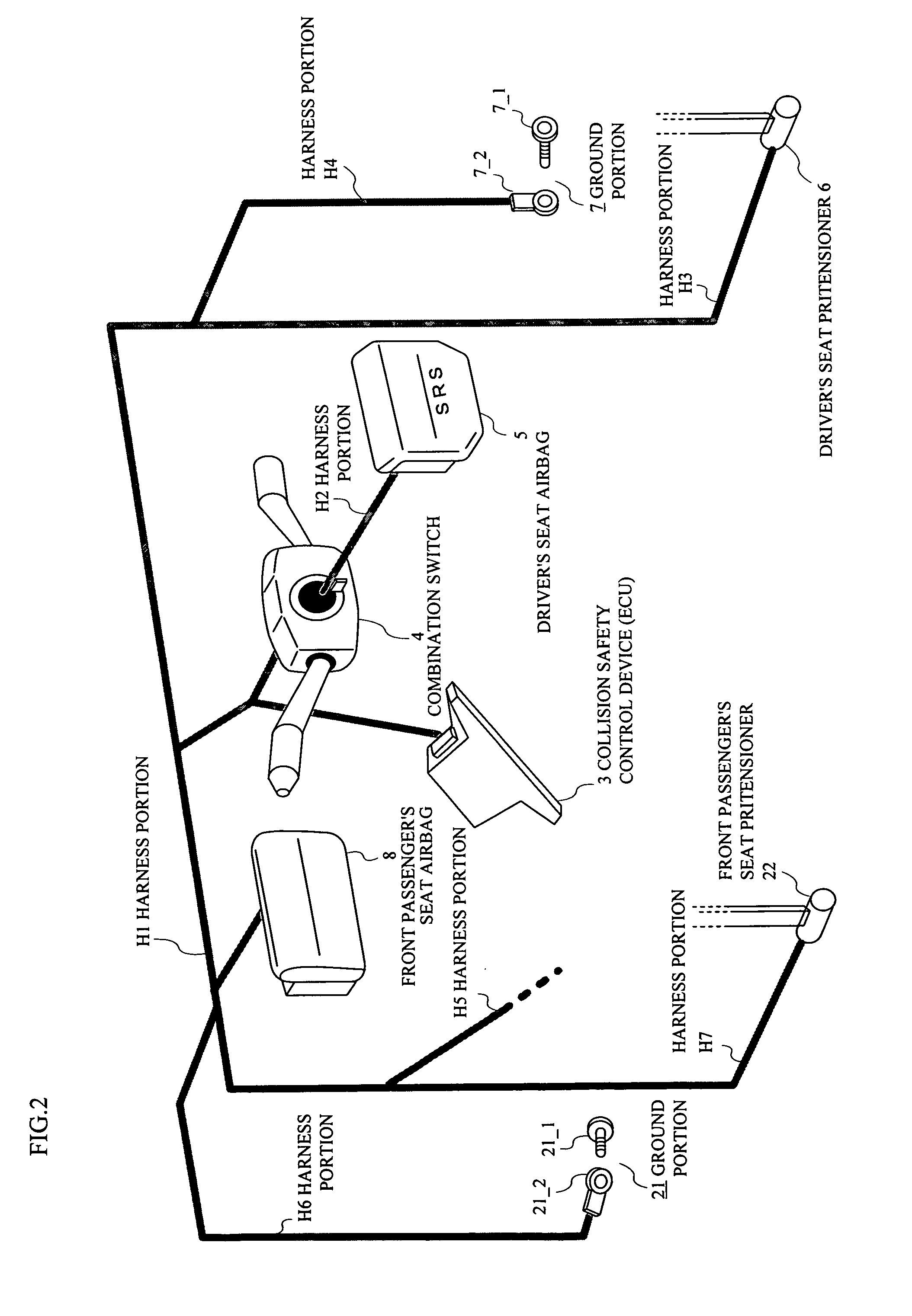 Collision safety control device