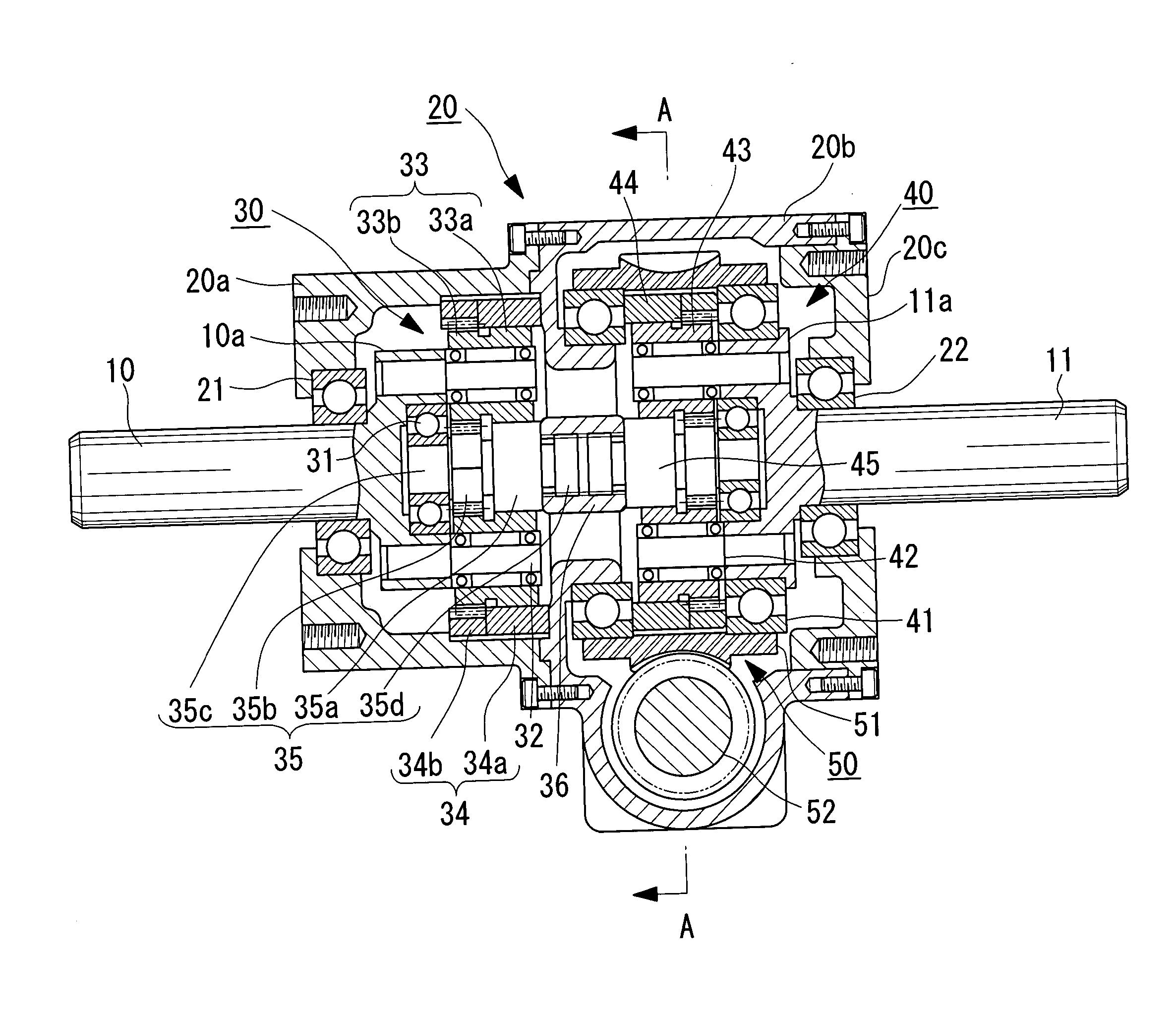 Planetary-roller-type continuously variable transmission