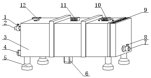 Sewage treatment device for industrial production