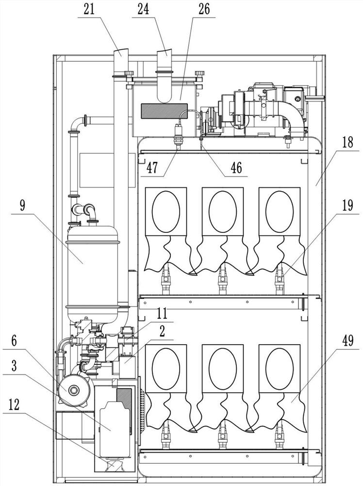 Integrated transmission type protective appliance fumigation device and disinfection method