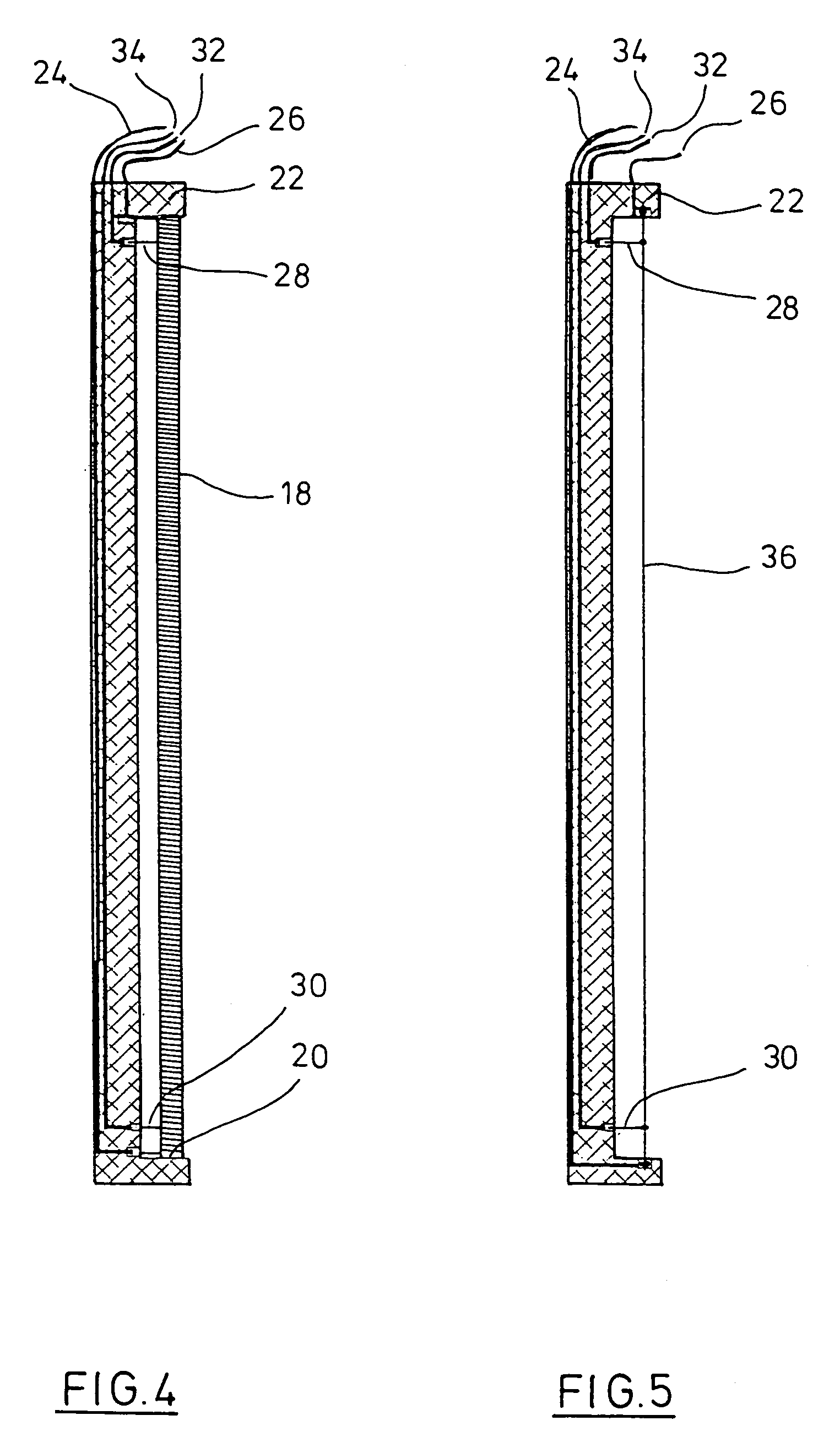 Device for measuring the level and/or the temperature in a container