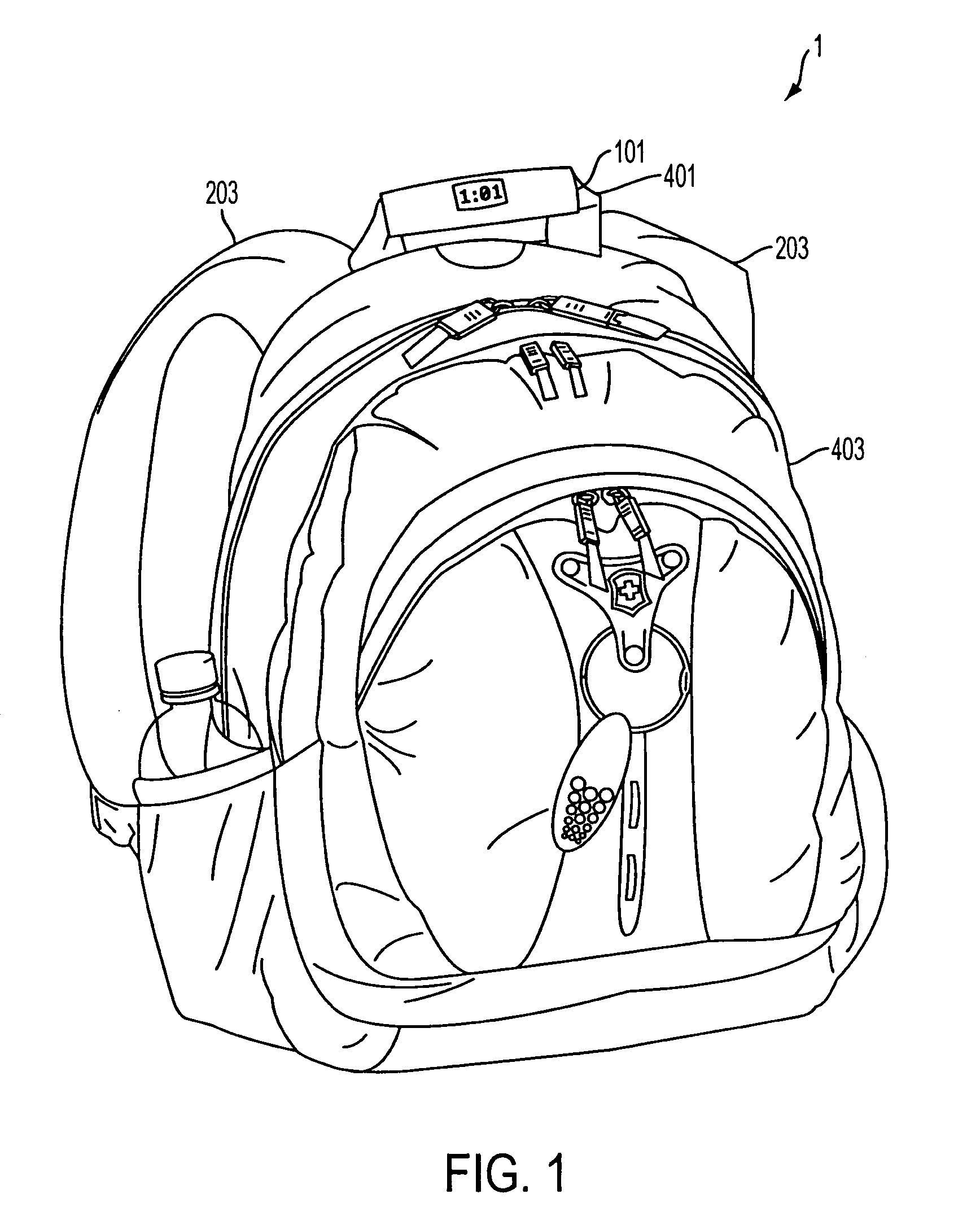 Weight determining mechanism for a backpack or other luggage
