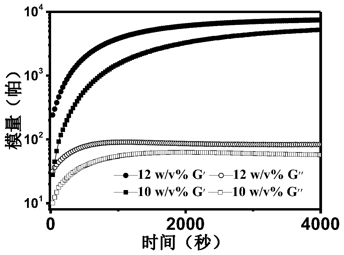 Injectable hydrogel with high mechanical strength and stability, and preparation method and application thereof