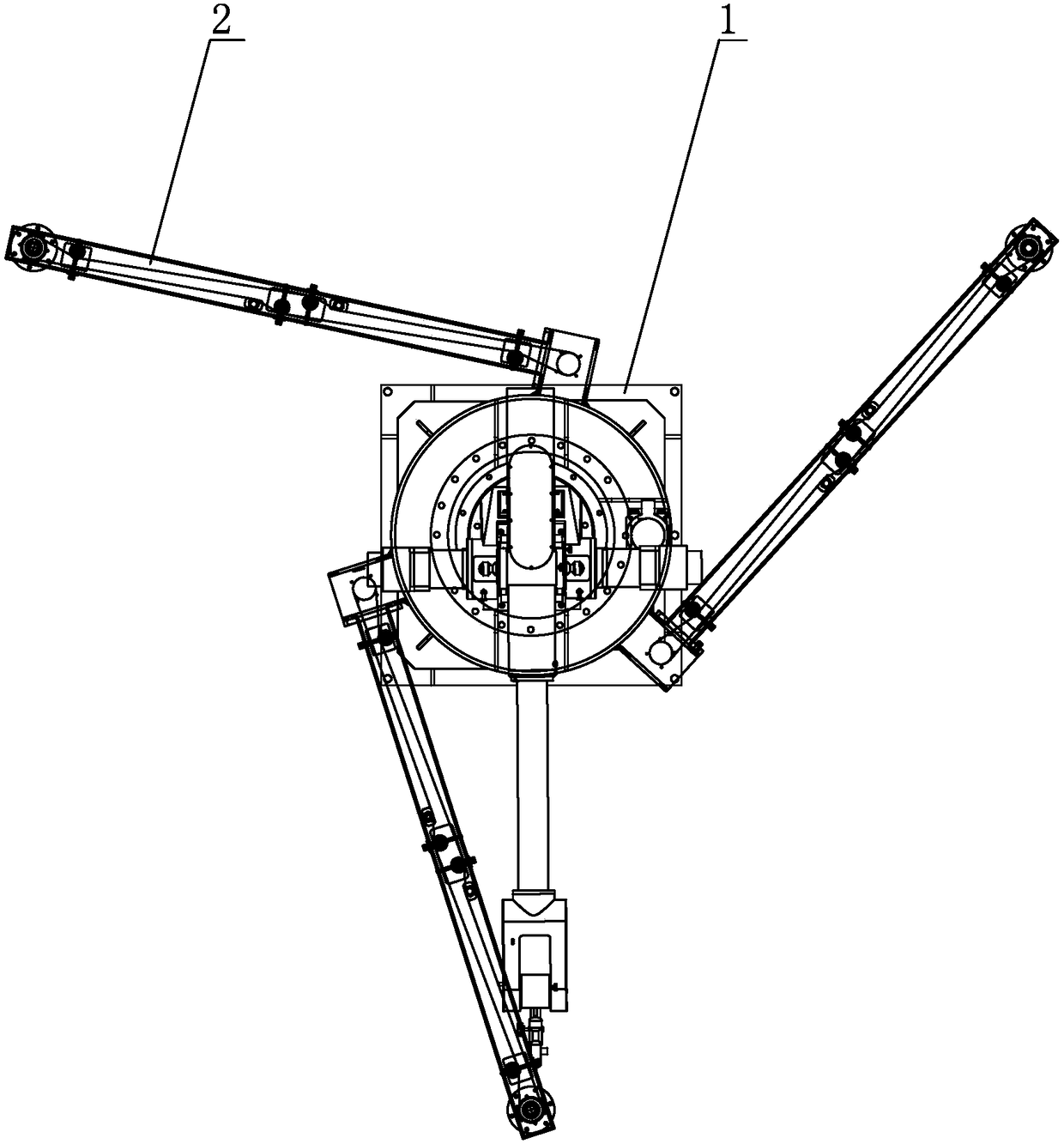 Multi-station robot spraying turntable