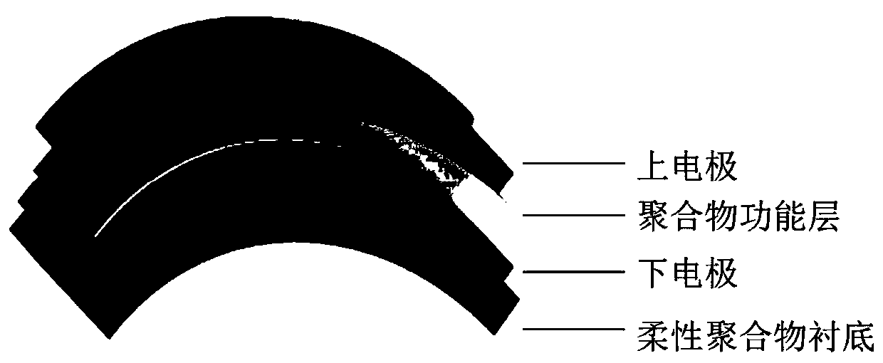 Flexible all-carbon resistive random access memory and preparation method thereof