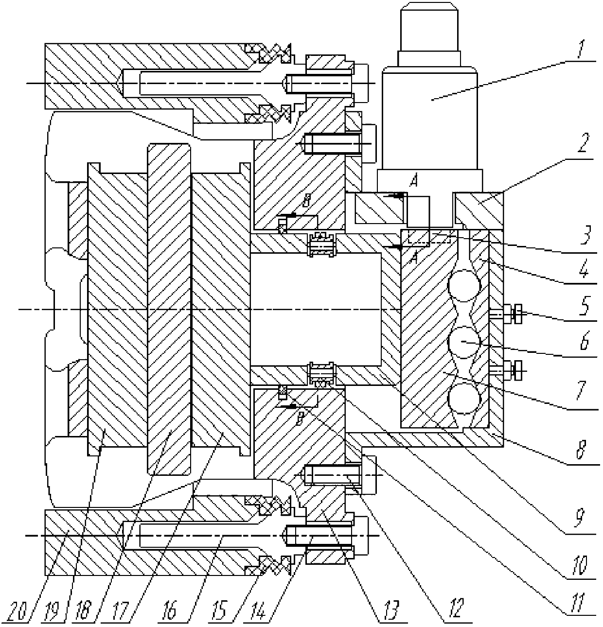 Wedge-shaped automobile brake device based on proportional electromagnet driving