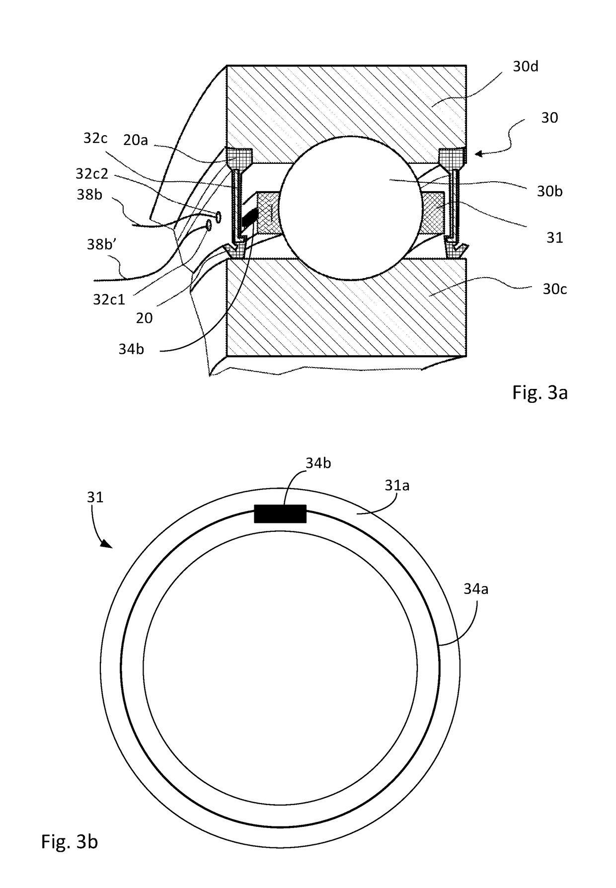 Bearing cage with antenna and method for detecting failure of a bearing cage