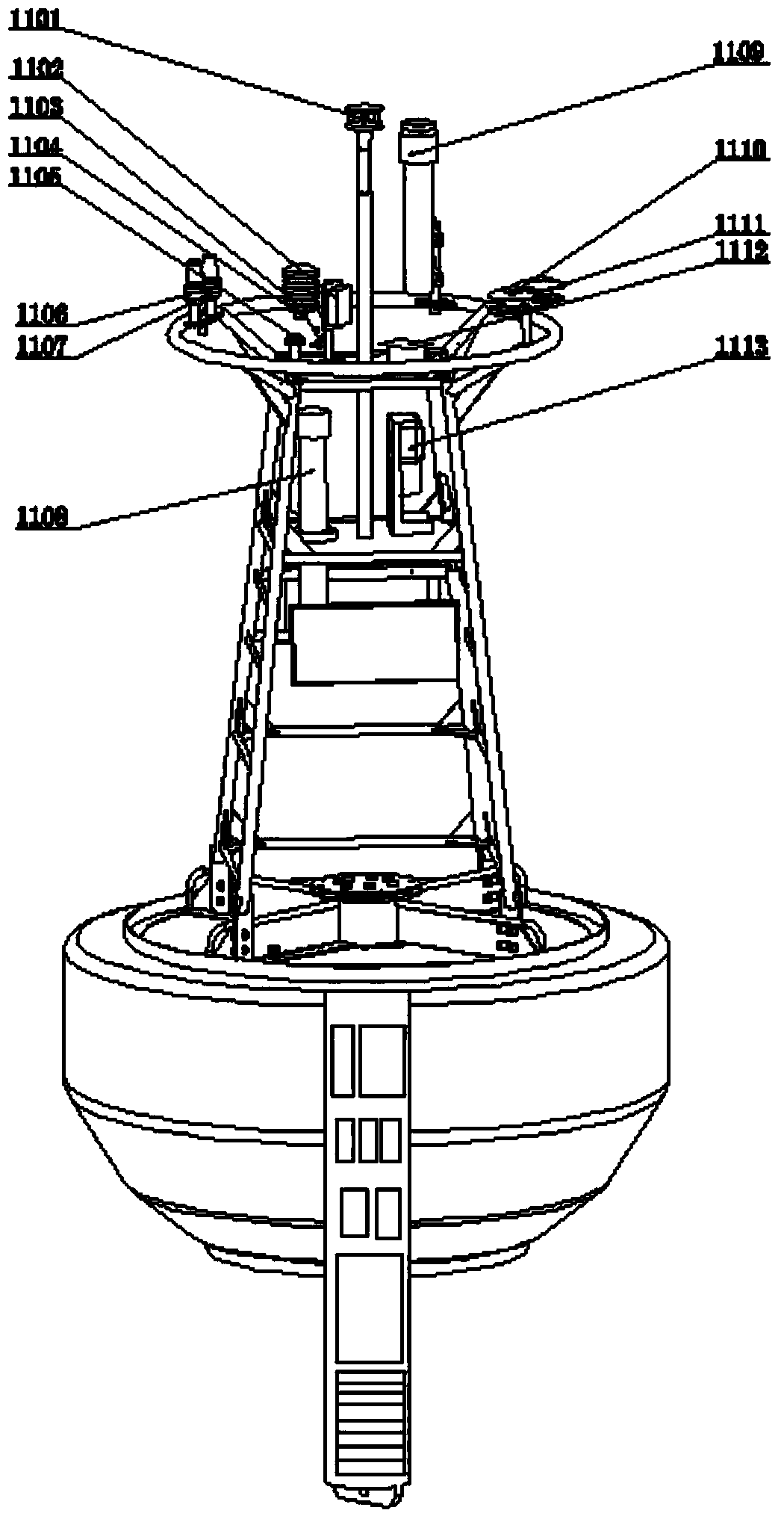 Deep-sea observing buoy system based on inductive coupling and satellite communication techniques