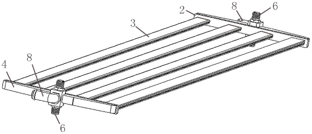 Water cooling plate structure applied to electric automobile