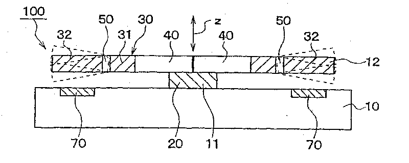 Angular velocity detector having inertial mass oscillating in rotational direction