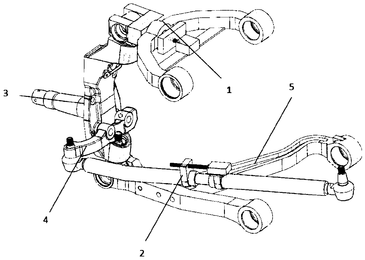 Active adjustment device of double-wishbone suspension