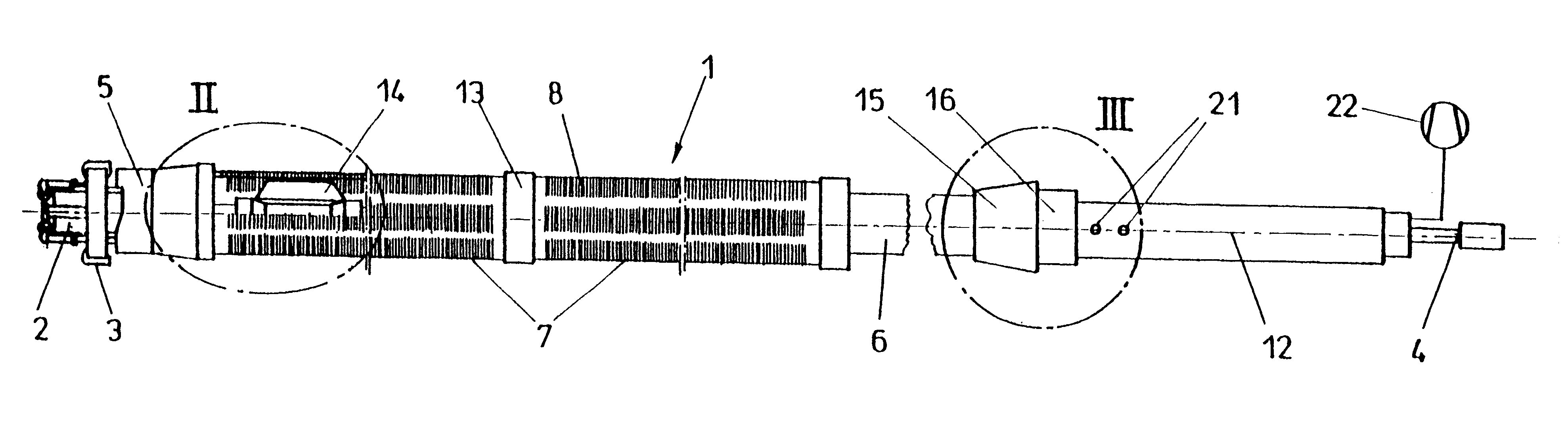 Device for drilling and draining holes in soil or rock