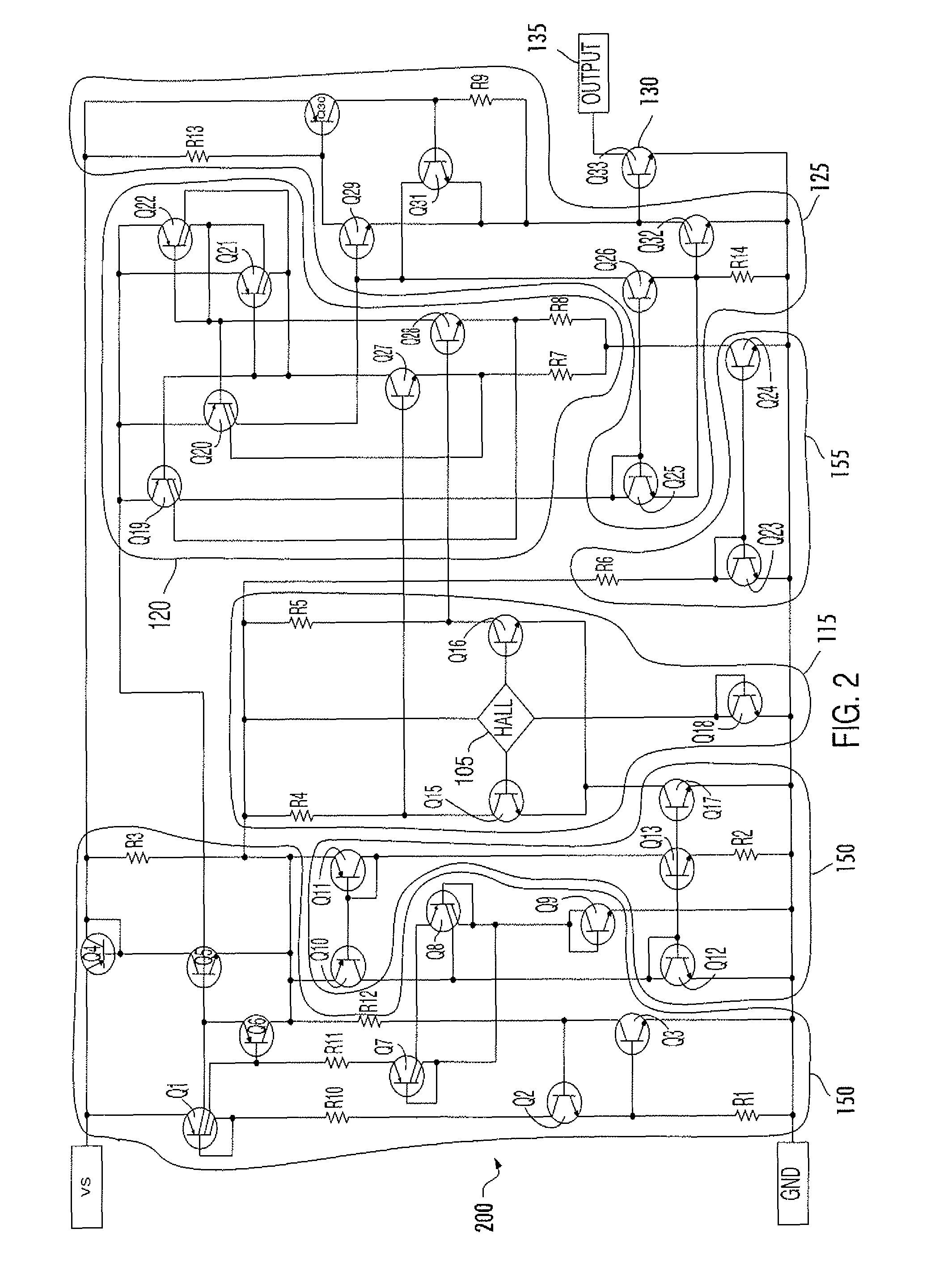 Comparator circuit having latching behavior and digital output sensors therefrom