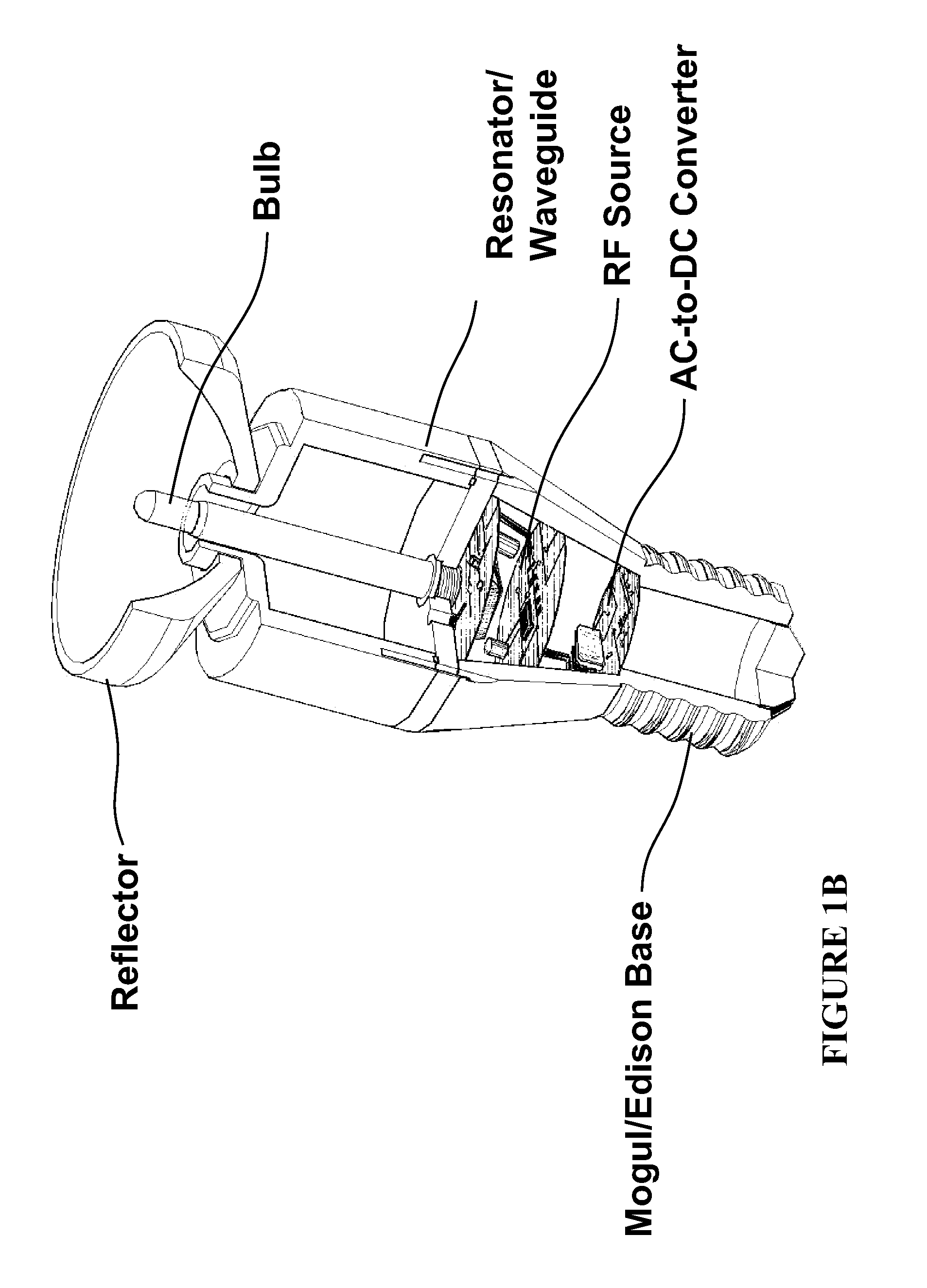 Integrated RF electrodeless plasma lamp device and methods