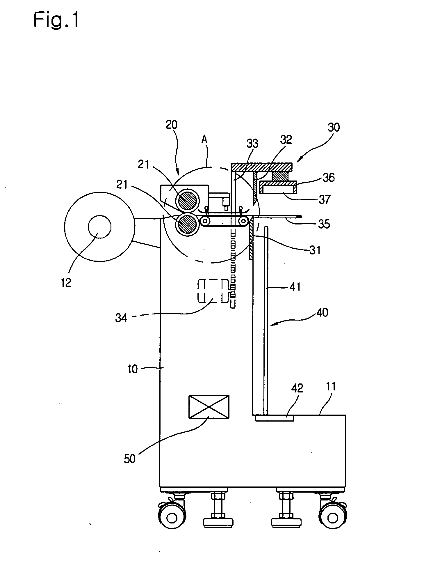 Apparatus for cutting series of medicine packets