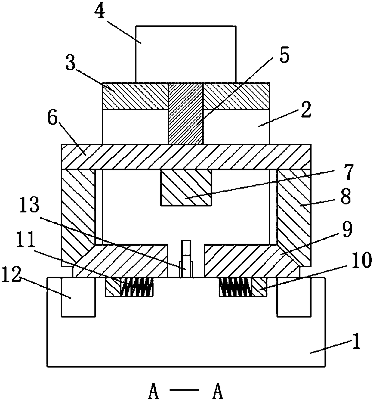 Pin inserting type wooden comb machining device and using method