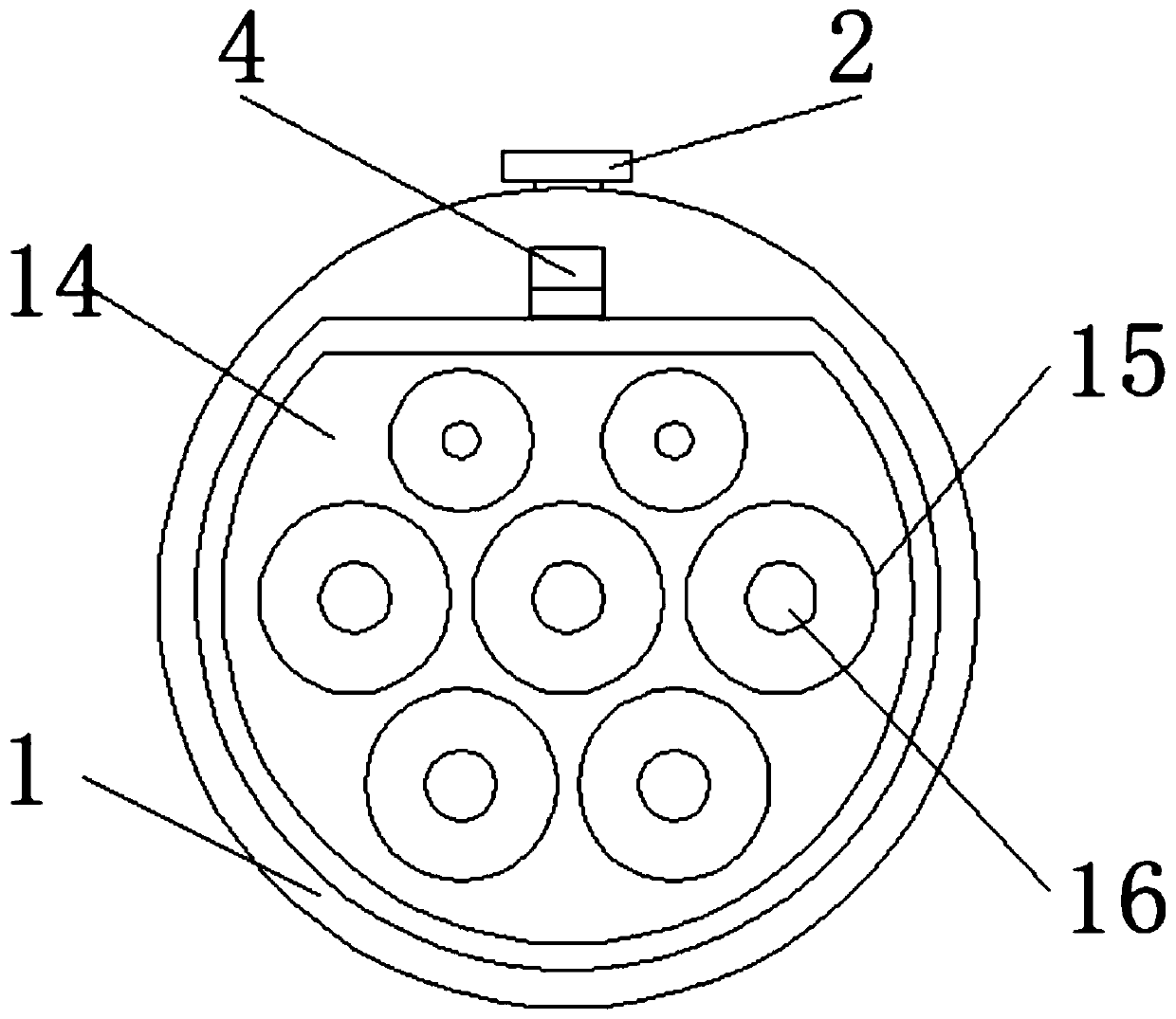 Charging port structure of electric automobile