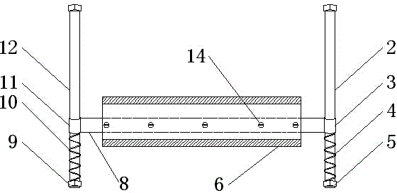 Conveying belt sweeping device