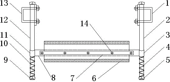 Conveying belt sweeping device