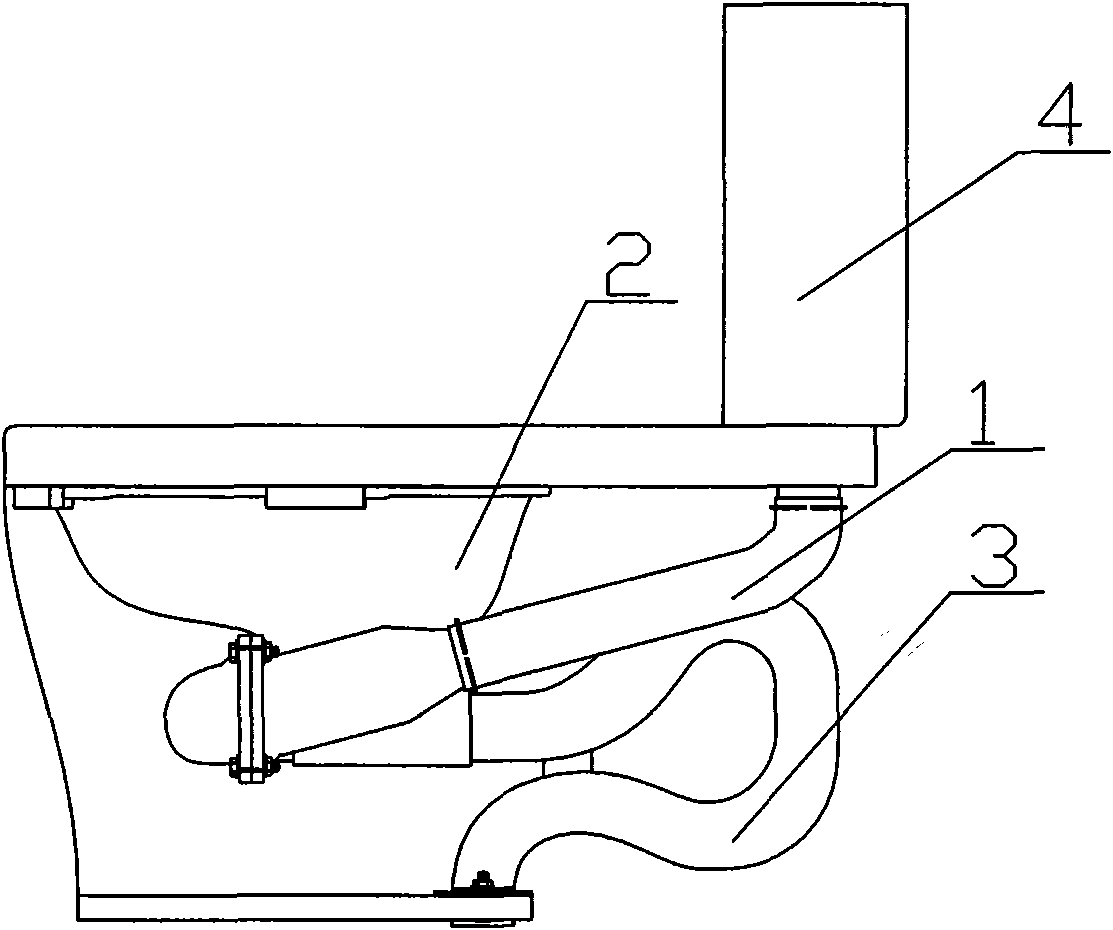 Independent flushing flow passage system for combined water-saving toilet pan