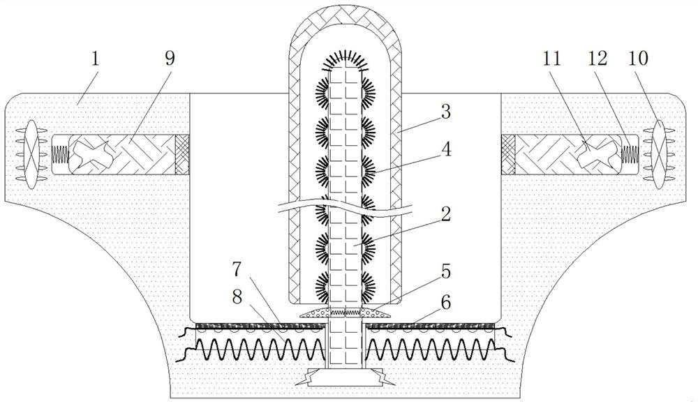 Device for effectively cleaning test tubes with different calibers