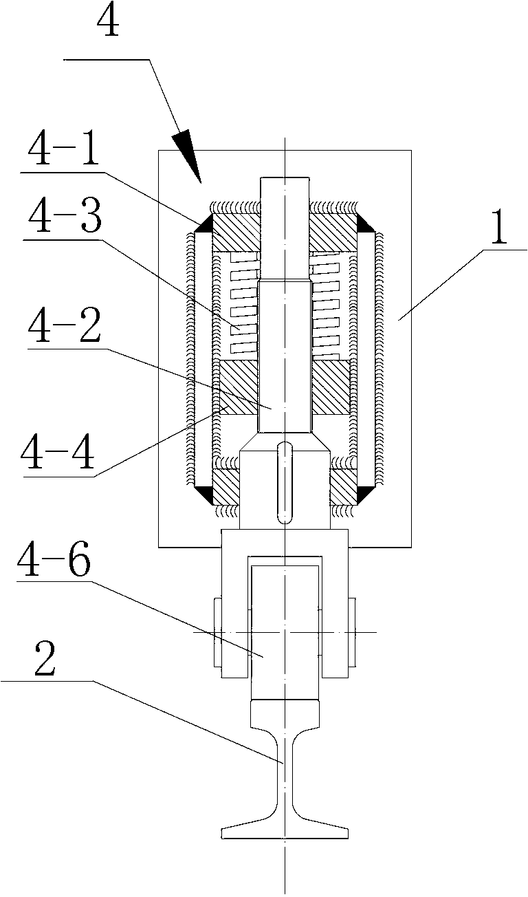 Rolling flexible pre-stressed auxiliary guide rail device for heavy machine tool