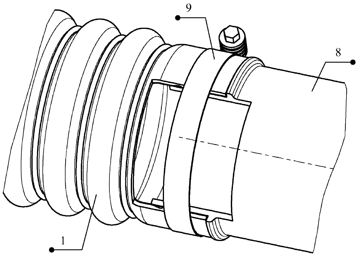 Thin-walled high-temperature-resistant high-pressure-resistant intercooler corrugated pipe