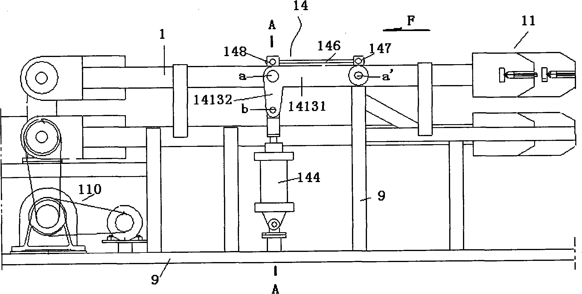 Draughting mechanism capable of preventing slip and pultrusion machine
