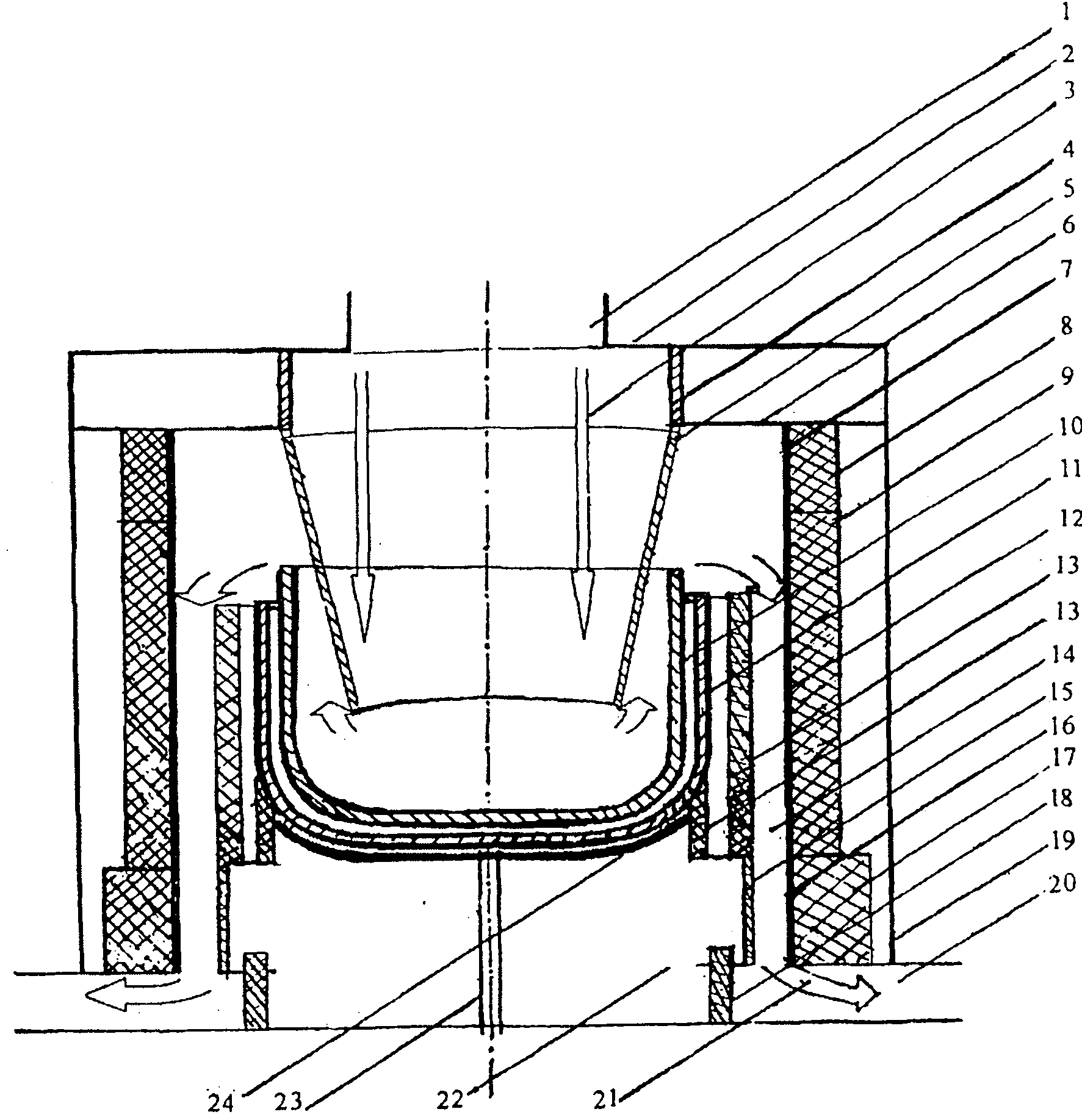 Device of oxygen control growth in single crystal furnace