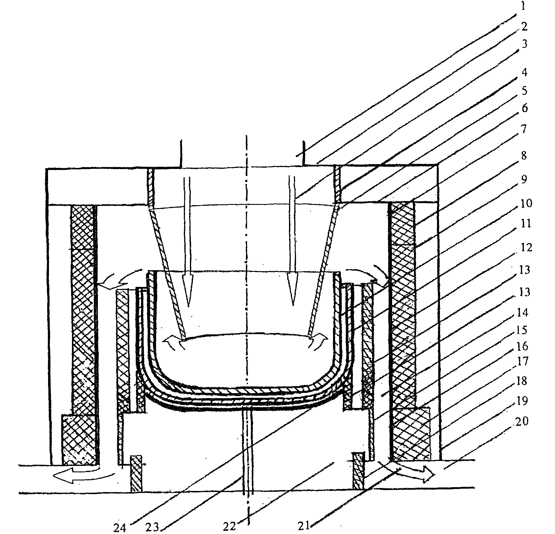 Device of oxygen control growth in single crystal furnace