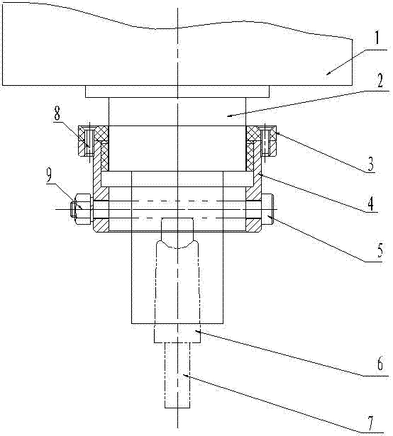 Device for rapidly detaching drill bit of drilling machine