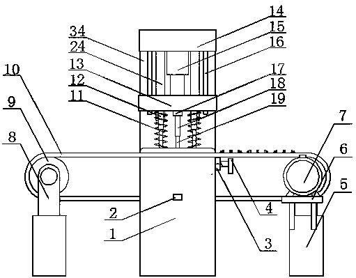 Automatic punching mechanism for automobile die machining