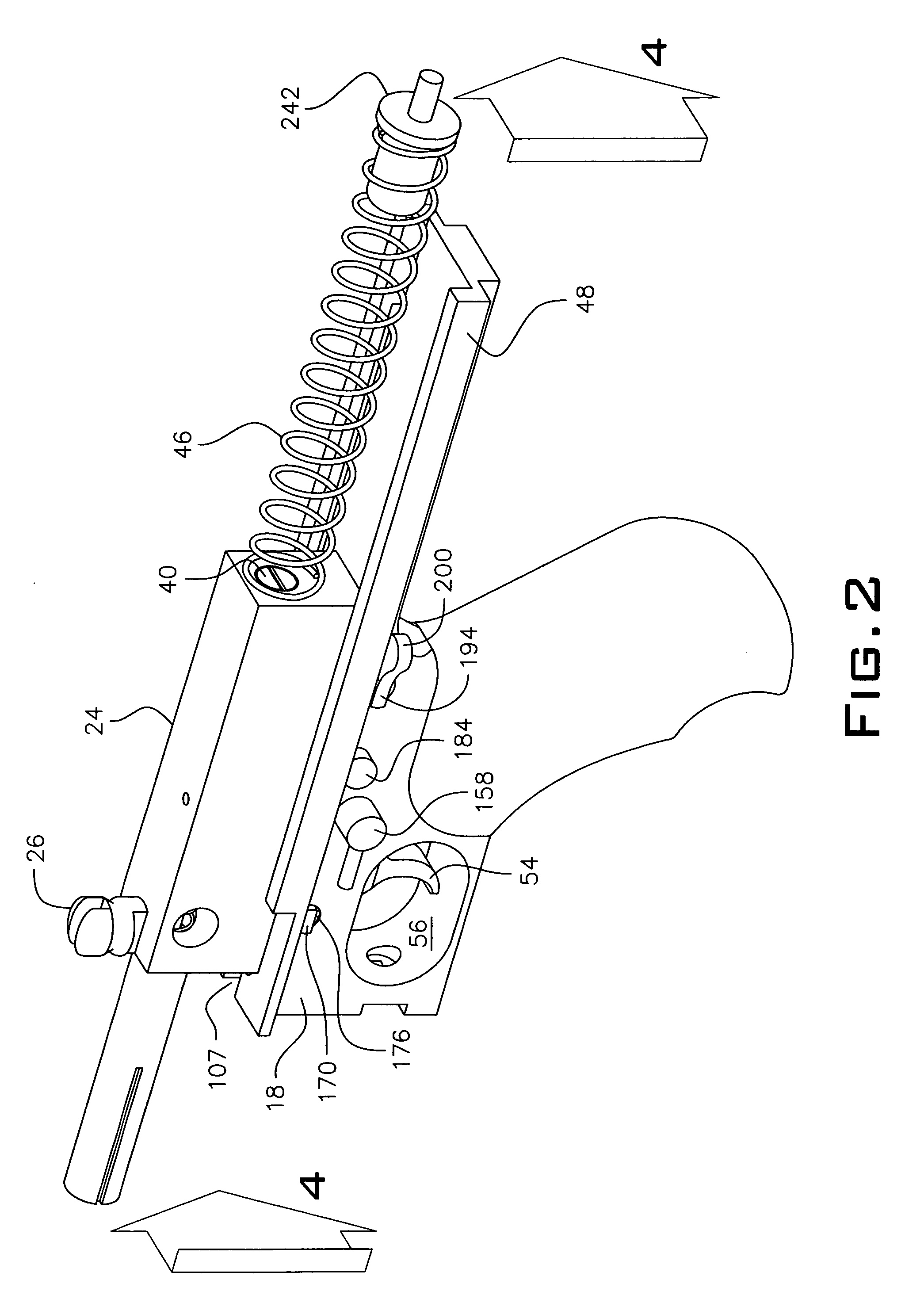 Closed bolt system with tigger assembly for converting afully automatic submachine gun into a semi-automatic carbine