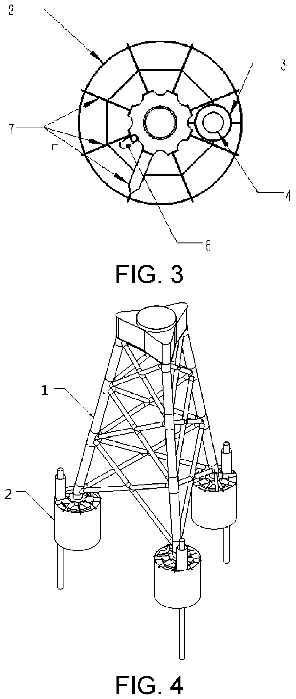 Pile-cylinder-truss composite offshore wind turbine foundation and construction process thereof