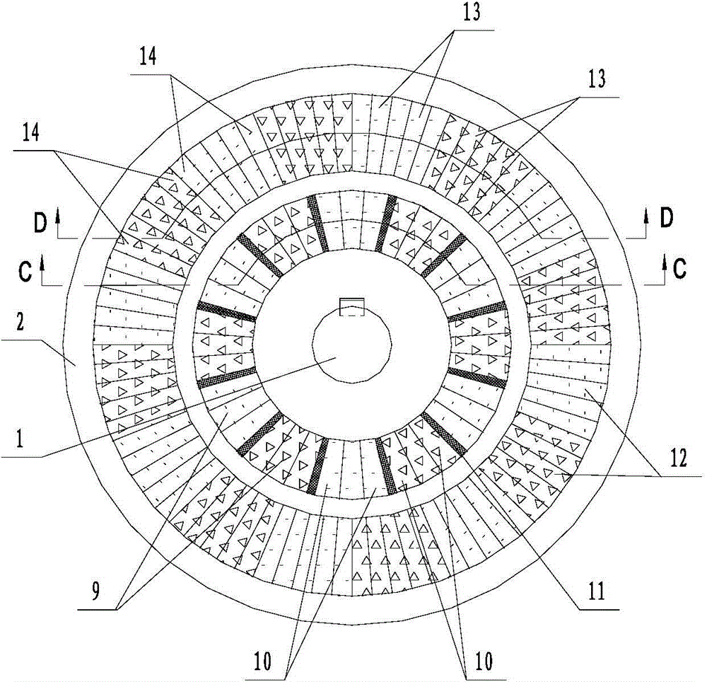 Flat-plate magnetism-gathering magnetic circuit structure used for permanent magnet eddy current transmission device